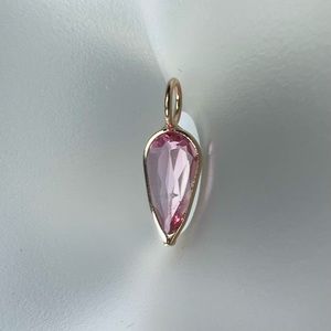 .60ct Glowing Pear Tourmaline 14K Yellow Gold Pendant 16x5mm